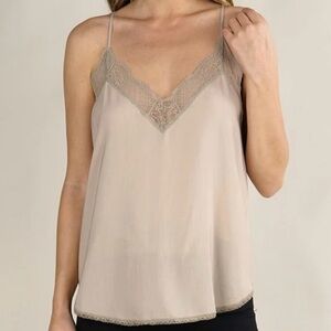 NWT L Love Tan Lace Tank Top Size Small
